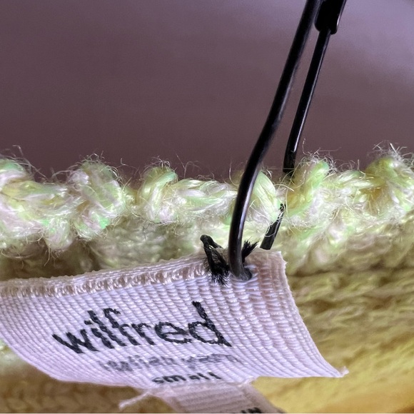 WILFRED ARITZIA sweater relaxed crewneck pullover green lightweight spring knit - Picture 5 of 11